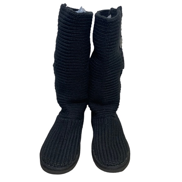 UGG Classic Cardy Boots Black ribbed - Picture 2 of 13